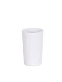 Cal Mil Melamine Ribbed White Crock, 3.75 inch Dia. x 6 inch Height