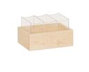 Cal Mil Blonde 3 Section Flatware Holder, 9 inch Width x 6 inch Depth x 5.25 inch Height