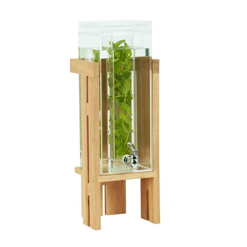 Cal-Mil Sydney Oak 3 Gallon Beverage Dispenser with Infusion Chamber, 9.75 x 8 x 29 inch