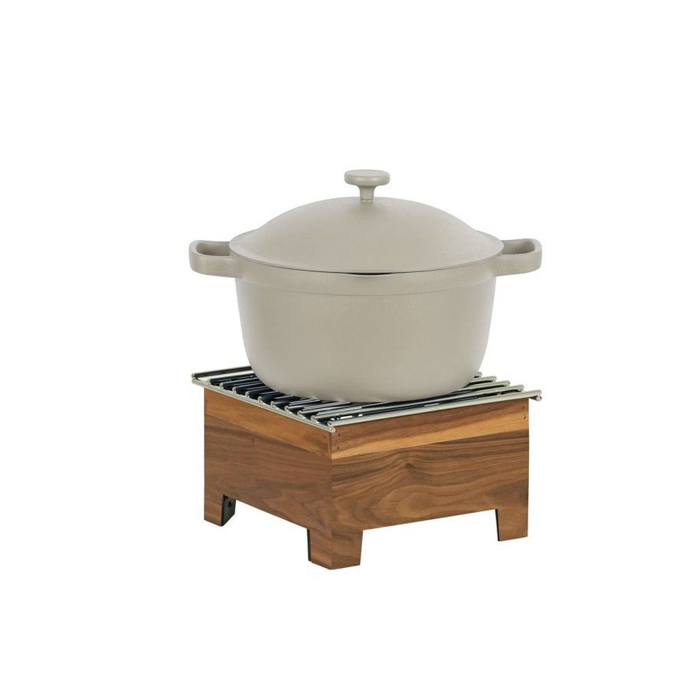 Cal-Mil Sydney Walnut Chafer Alternative, 10.5 inch Width x 10.5 inch Depth x 5.5 inch Height