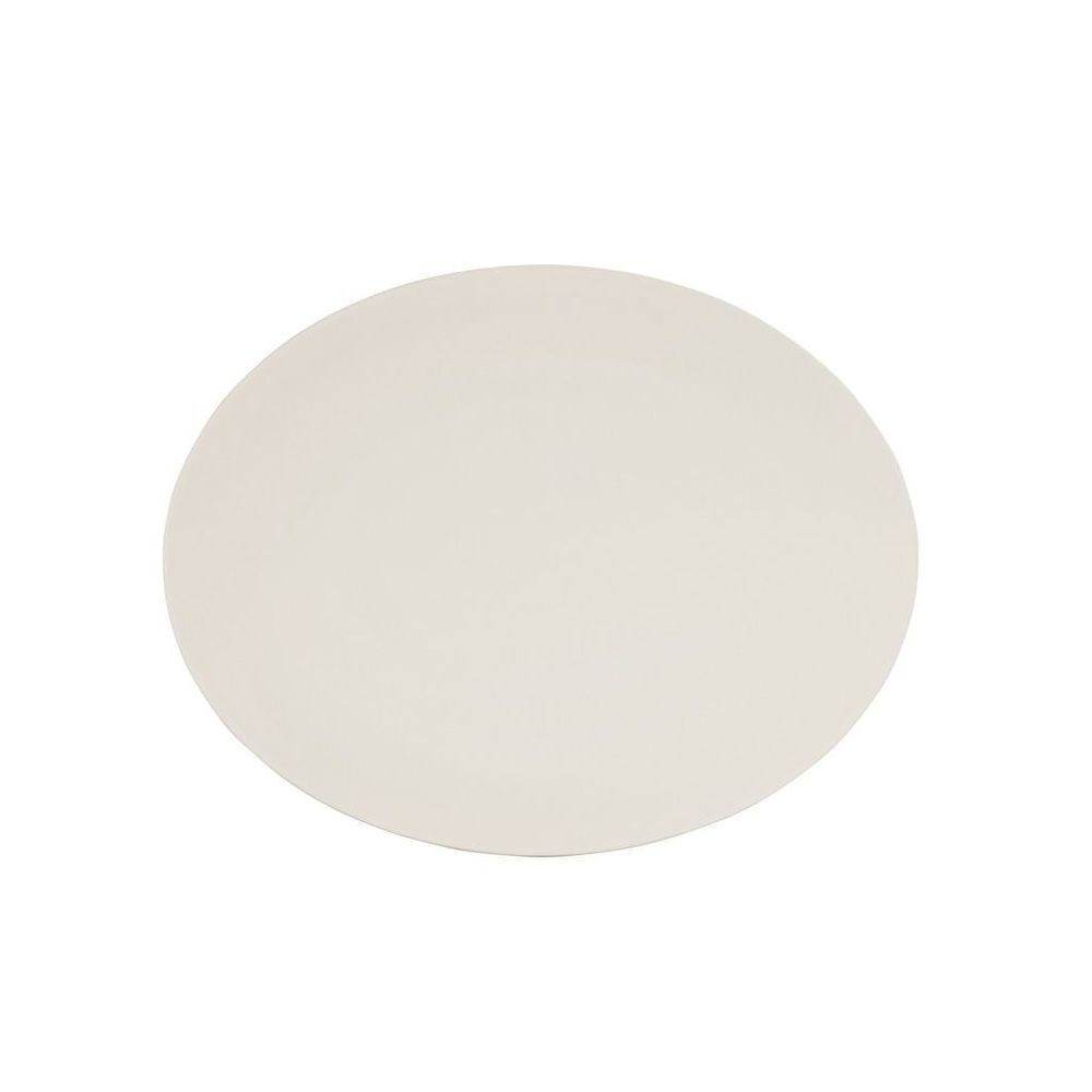Cal-Mil Hand Thrown Ivory Oval Melamine Platter, 11 inch Width x 8 inch Depth x 1 inch Height