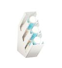 Cal Mil White Classic Cup and Lid Organizer, 4.375 inch Width x 16.25 inch Depth x 16.25 inch Height