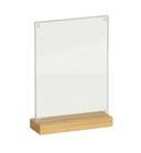 Cal Mil Sydney Oak Card Holder, 8.5 inch Width x 3 inch Depth x 12.25 inch Height -- 6 per case