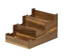 Cal Mil Sydney Walnut 3 Section Flatware Holder, 12 inch Width x 10 inch Depth x 3 inch Height