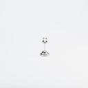 American Metalcraft Chrome Base Harp Style Weighted Number Stand, 4 inch Height