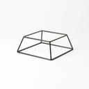 American Metalcraft Black Square Rubberized Stand, 3 1/2 inch Height