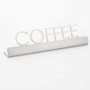 American Metalcraft Stainless Steel Laser Cut Coffee Sign, 5 x 3/4 x 1 1/4 inch
