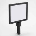 American Metalcraft Black Retractable Horizontal Barrier System Sign, 11 1/2 x 8 1/2 inch