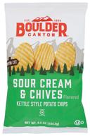 Boulder Canyon Sour Cream and Chives Canyon Cut Kettle Style Potato Chips, 6.5 Ounce -- 12 per case
