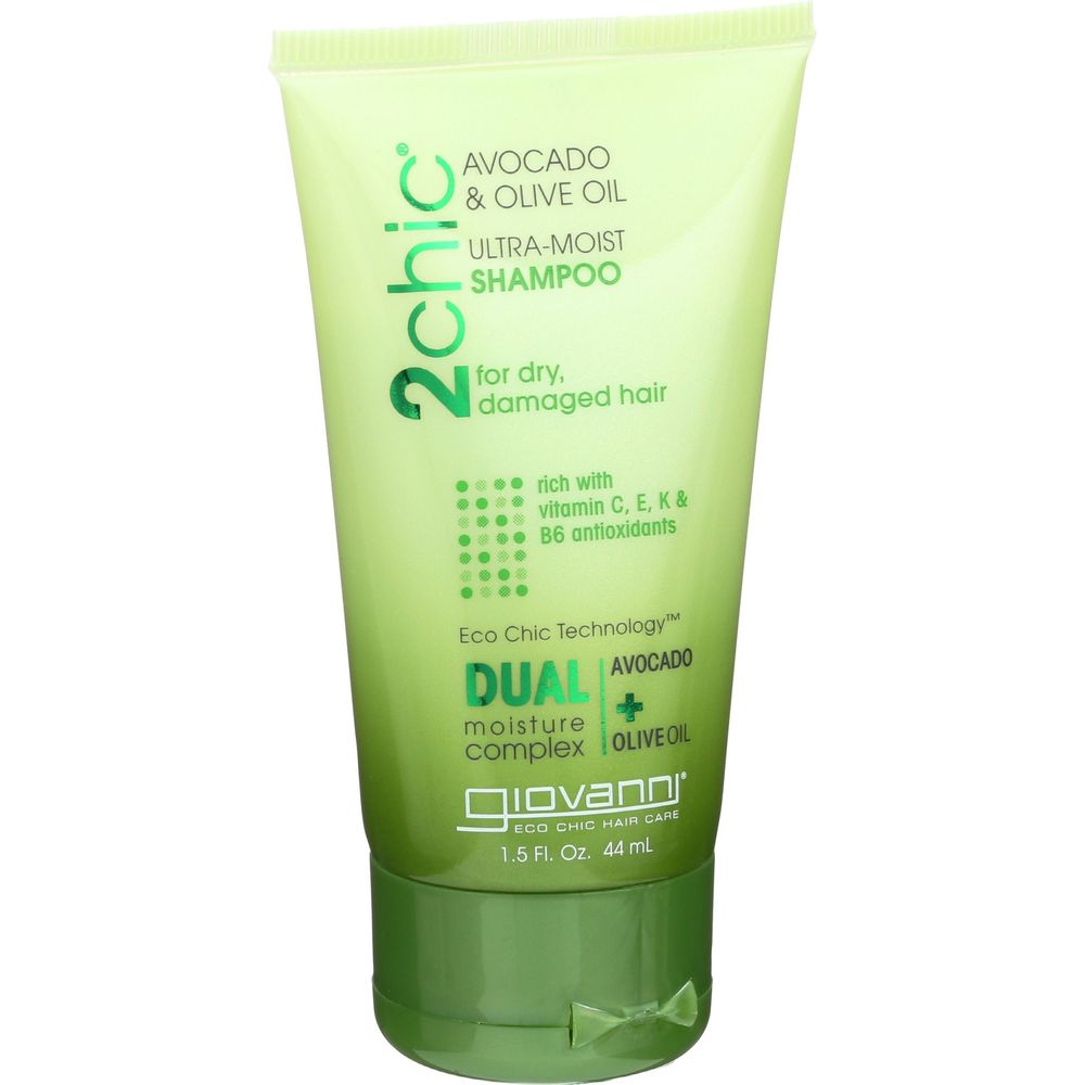 Giovanni 2chic Avocado and Olive Oil Ultra Moist Shampoo, 1.5 Ounce -- 3 per case