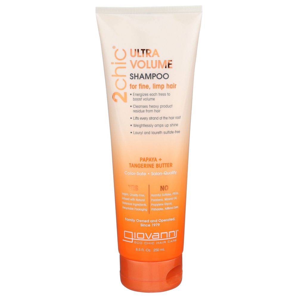 Giovanni 2chic Ultra Volume Papaya and Tangerine Butter Shampoo, 8.5 Ounce -- 3 per case