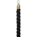 American Metalcraft Nylon with Gold Ends Black Braided Barrier Rope, 2 inch Dia x 60 inch