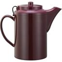 Service Ideas Plastic Burgundy Double Wall Teapot with Tether, 16 Ounce Capacity
