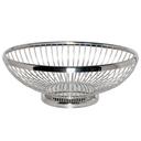 Service Ideas 18/8 Stainless Steel Polished Finish Oval Wire Basket, 9 inch Length x 7 inch Width x 3.5 inch Height -- 12 per case