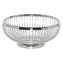 Service Ideas 18/8 Stainless Steel Polished Finish Round Standard Wire Basket, 9 inch -- 12 per case