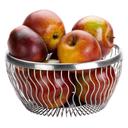 Service Ideas 18/8 Stainless Steel Brushed Finish Round Wave Wire Basket, 9 inch
