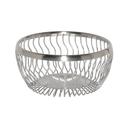 Service Ideas 18/8 Stainless Steel Brushed Finish Round Wave Wire Basket, 9 inch -- 12 per case