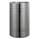 Service Ideas Stainless Steel Brushed with Polished Accents Finish Double Wall Insulated Wine Chiller, 4.75 inch Width x 8 inch Height