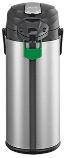 Service Ideas Signa-Air Brushed Finish Glass Vacuum Insulated Airpot, 2.2 Liter Capacity