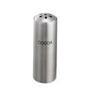 Service Ideas Stainless Steel Brushed Finish Cocoa Teardrop Top Condiment Shaker, 6 Ounce Capacity -- 72 per case