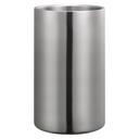 Service Ideas Stainless Steel Brushed Finish Double Wall Insulated Wine Chiller, 4.75 inch Width x 7.75 inch Height