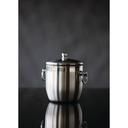 Service Ideas Stainless Steel Brushed with Polished Accents Finish Double Wall Ice Bucket, 1.3 Liter Capacity
