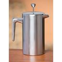 Service Ideas 18/8 Stainless Steel Brushed Finish Double Wall French Coffee Press, 0.8 Liter Capacity