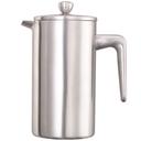 Service Ideas 18/8 Stainless Steel Brushed Finish Double Wall French Coffee Press, 0.8 Liter Capacity -- 12 per case
