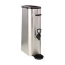 Service Ideas Slim Commercial Single Wall Brushed Stainless Steel Tea Dispenser, 3.5 Gallon Capacity