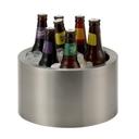 Service Ideas 18/8 Stainless Steel Brushed Finish Double Wall Personal Party Tub Beverage Chiller, 1.5 Gallon Capacity