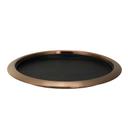 Service Ideas Rose Gold 12 inch Round Non-Slip Tray with Removable Insert, 14 x 14 x 1 inch