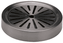 Service Ideas Stainless Steel Dark Tungsten Round Drip Tray, 6 x 6 x 1.25 inch