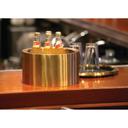 Service Ideas 18/8 Stainless Steel Vintage Gold Finish Double Wall Personal Party Tub Beverage Chiller, 1.5 Gallon Capacity