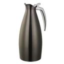 Service Ideas Altus Series Stainless Steel Dark Tungsten Vacuum Insulated Carafe with Flip Top Lid, 1 Liter Capacity -- 6 per case