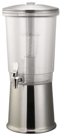 Service Ideas Elite Stainless Steel Brushed with Polished Accents Double Wall Cold Beverage Dispenser, 3 Gallon Capacity