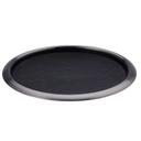 Service Ideas Dark Tungsten 14 inch Round Non-Slip Tray with Removable Insert, 16 x 16 x 1 inch
