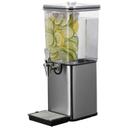 Service Ideas Brushed Finish Stainless Square Infusion Beverage Dispenser, 1.5 Gallon Capacity