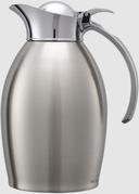 Service Ideas Nicollet Series Brushed with Polished Accents Vacuum Insulated Carafe, 1 Liter Capacity