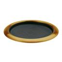 Service Ideas Vintage Gold 9 inch Round Non-Slip Tray with Removable Insert, 11 x 11 x 1 inch