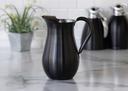 Service Ideas Black Onyx Stainless Steel Bell Pitcher with Ice Guard, 2 Liter Capacity