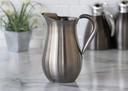 Service Ideas Dark Tungsten Stainless Steel Bell Pitcher with Ice Guard, 2 Liter Capacity