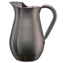 Service Ideas Dark Tungsten Stainless Steel Bell Pitcher with Ice Guard, 2 Liter Capacity