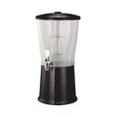 Service Ideas Elite Stainless Steel Black Onyx Round Cold Beverage Dispenser, 3 Gallon Capacity