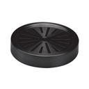 Service Ideas Stainless Steel Black Onyx Round Drip Tray, 6 x 6 x 1.25 inch