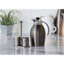 Service Ideas 18/8 Stainless Steel Dark Tungsten Finish Cream and Sugar Caddy Set, 3 inch Width x 7.5 inch Height