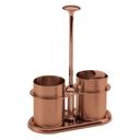 Service Ideas 18/8 Stainless Steel Rose Gold Finish Cream and Sugar Caddy Set, 3 inch Width x 7.5 inch Height
