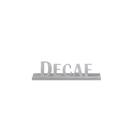 Service Ideas Stainless Steel Brushed Finish Decaf Laser Cut ID Tabletop Sign, 1 inch Width x 1 inch Height