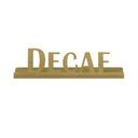 Service Ideas Stainless Steel Vintage Gold Finish Decaf Laser Cut ID Tabletop Sign, 1 inch Width x 1 inch Height