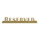 Service Ideas Stainless Steel Vintage Gold Finish Reserved Laser Cut ID Tabletop Sign, 1 inch Width x 1 inch Height