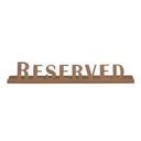 Service Ideas Stainless Steel Rose Gold Finish Reserved Laser Cut ID Tabletop Sign, 1 inch Width x 1 inch Height
